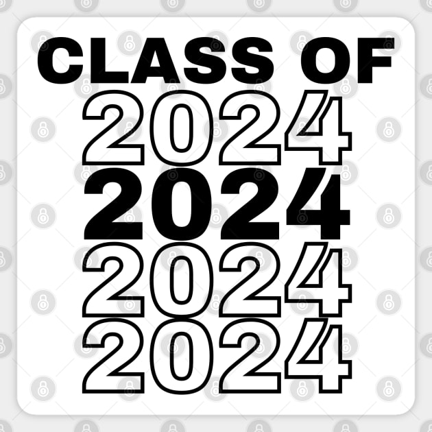 Class Of 2024 Repeated. Simple Typography 2024 Design for Class Of